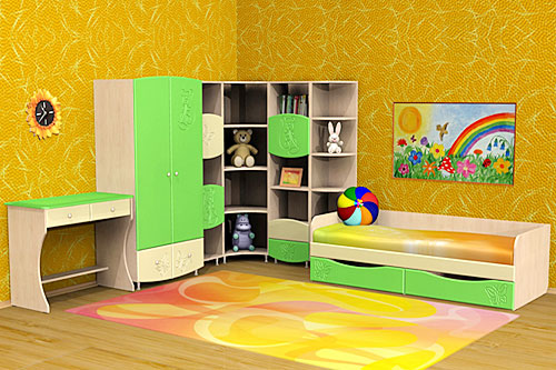 Детская мебель Капитошка (клен + ваниль + эвкалипт) | Компасс