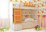 Детская мебель Немо (дуб паллада + оранжевый) - фабрика Сканд-мебель