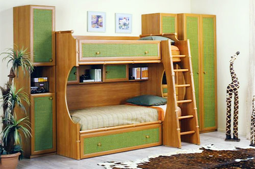 M1932 Кровать двухъярусная (левая/правая) | Детская мебель Маугли | Дива-мебель