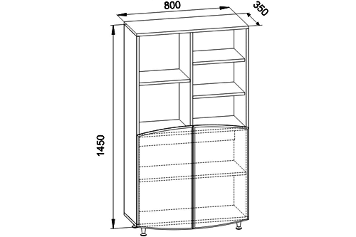 ДК-4 Шкаф для книг | Детская мебель Капитошка | Компасс
