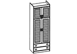 G1 Шкаф для одежды, 2 ящика и антресоль (дл.900) | Детская мебель Голета | Манн-Групп