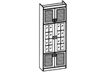 G8 Шкаф с витриной, антресоль и нижняя тумба (дл.900) | Детская мебель Голета | Манн-Групп